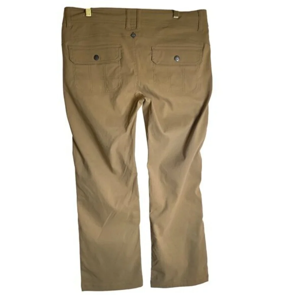 prAna Pants Size 12 Tan Hiking Halle Outdoor NWOT‎ Straight Low Rise Stretch
